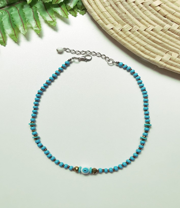 Chocker Olho Grego Azul