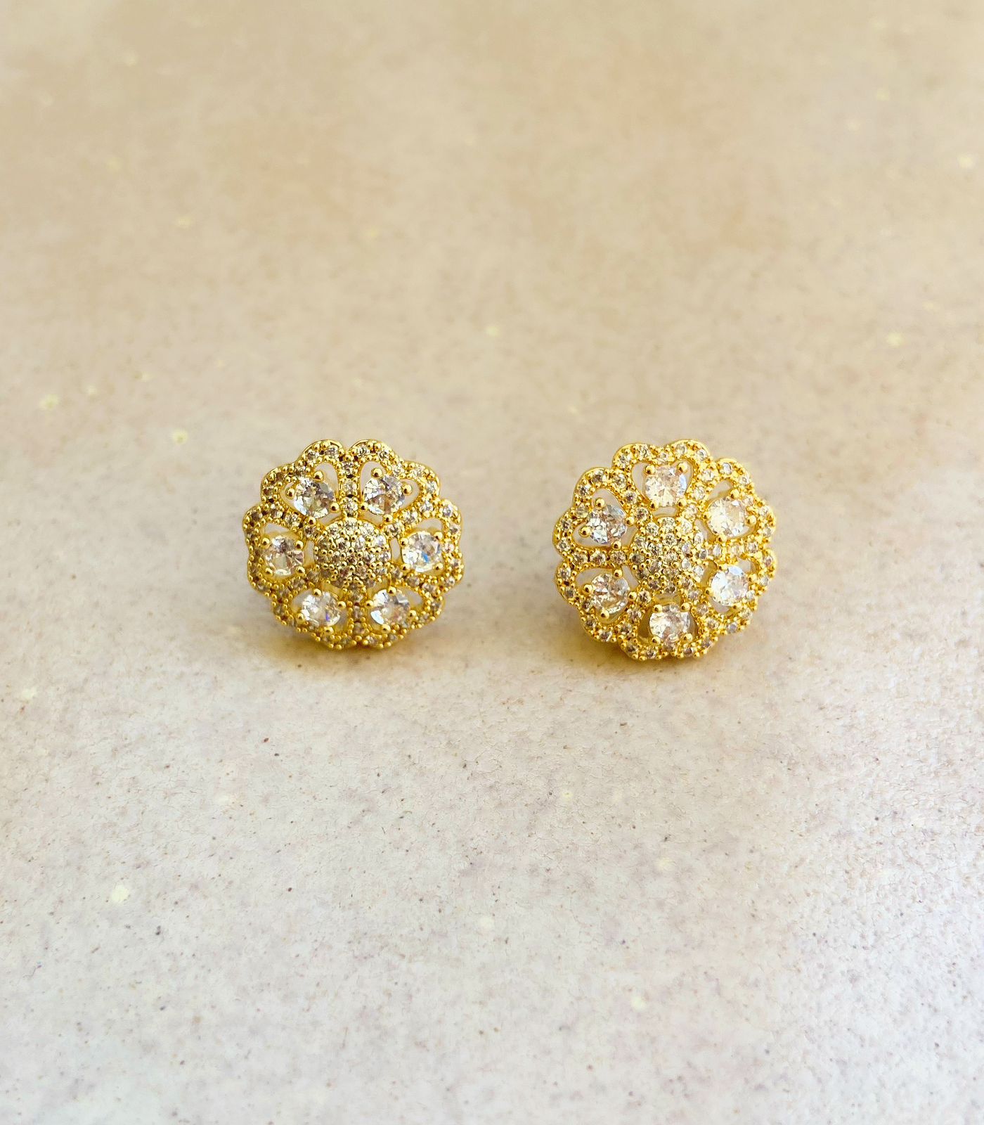 Brinco Flor Luxury Zircônia Cristal